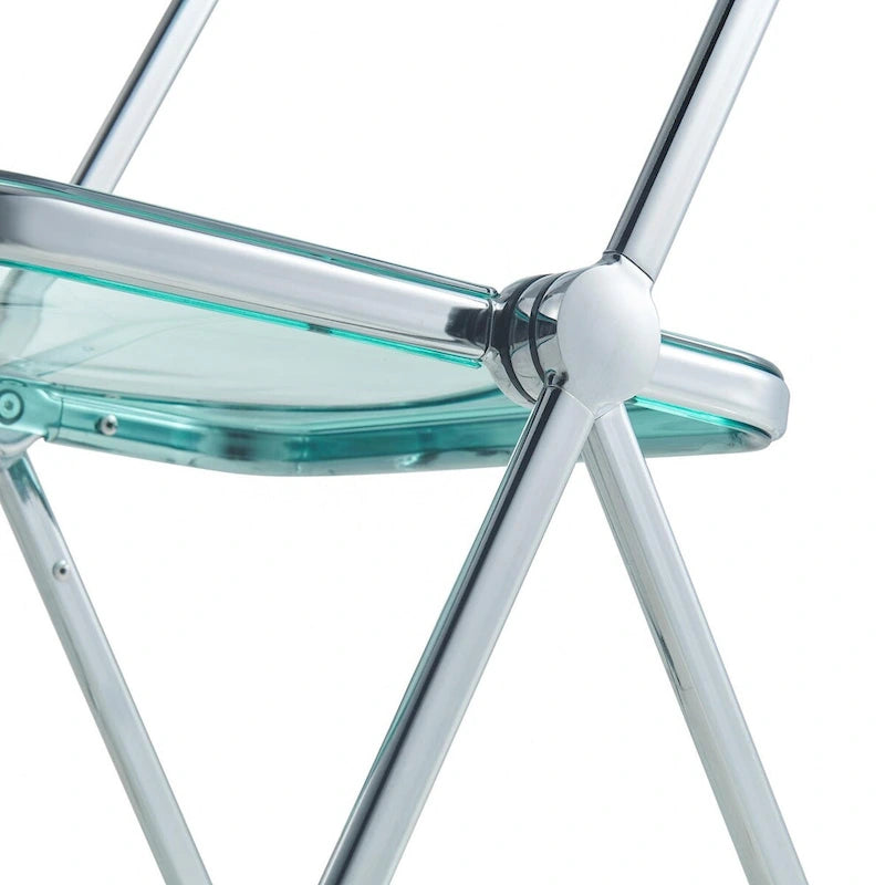 Chaises pliantes de salle à manger (piètement chromé) — Lot de 4