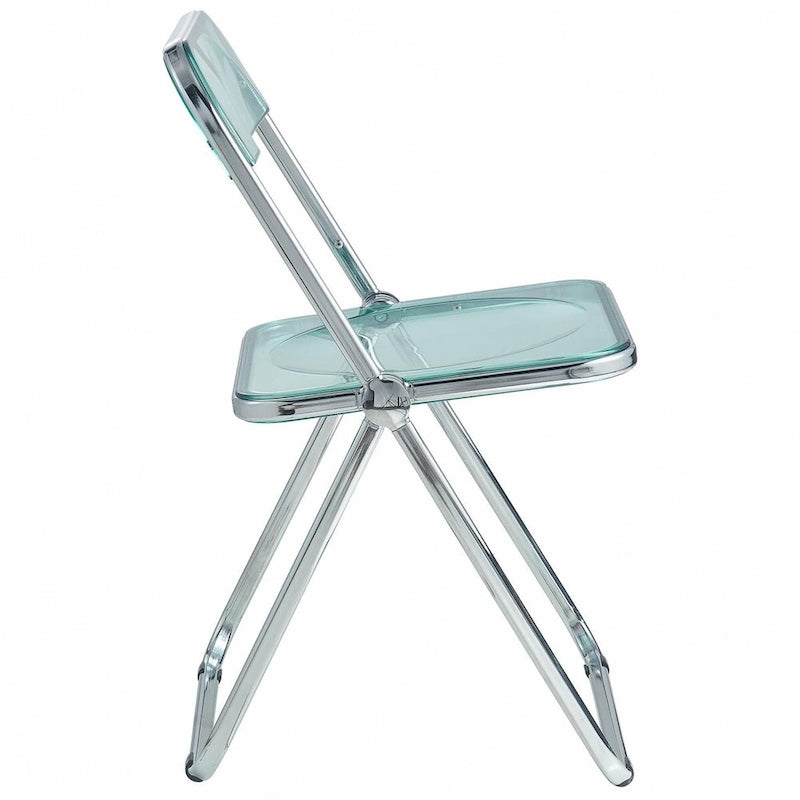 Chaises pliantes de salle à manger (piètement chromé) — Lot de 4