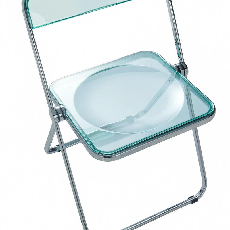 Chaises pliantes de salle à manger (piètement chromé) — Lot de 4
