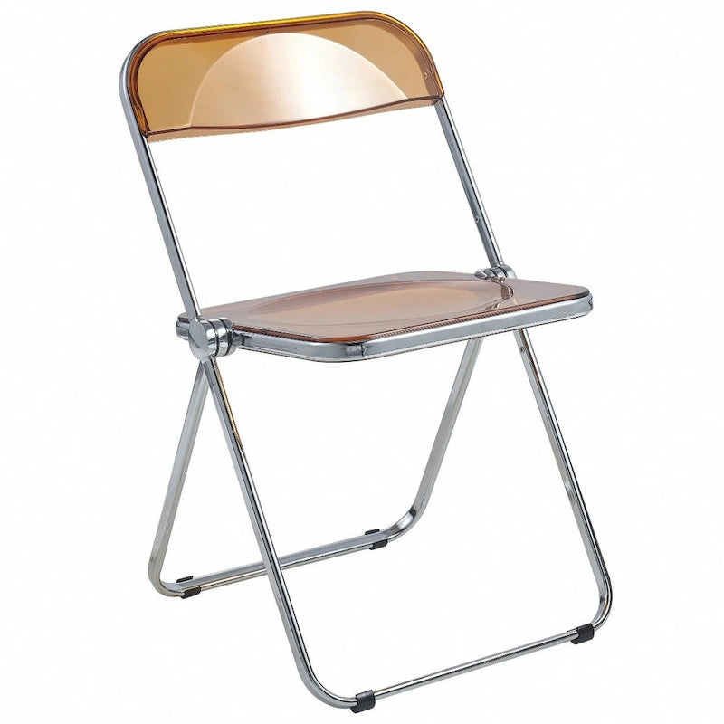 Chaises pliantes de salle à manger (piètement chromé) — Lot de 4
