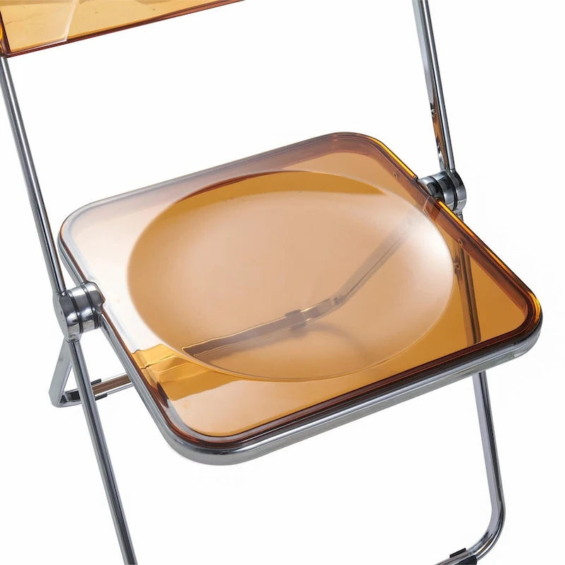 Chaises pliantes de salle à manger (piètement chromé) — Lot de 4