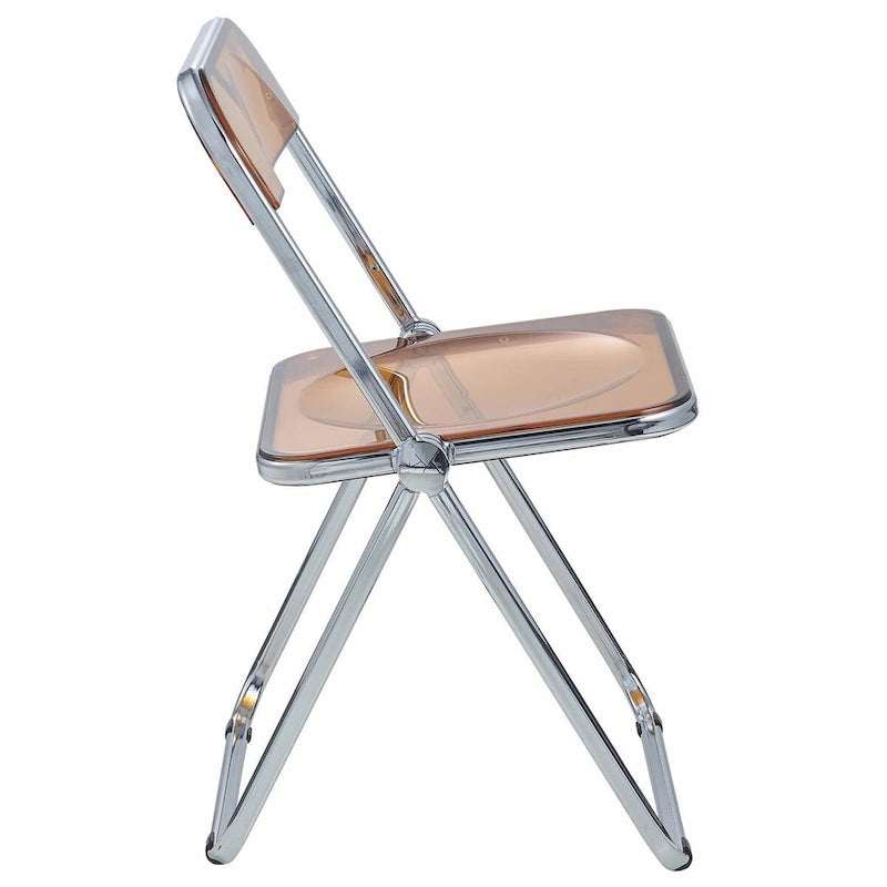 Chaises pliantes de salle à manger (piètement chromé) — Lot de 4