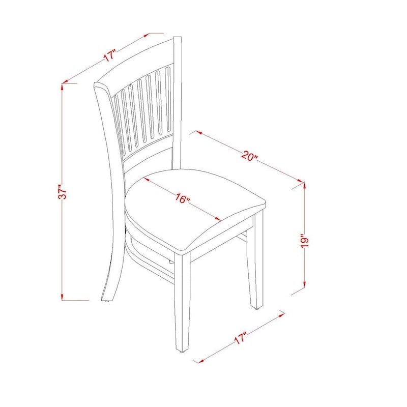 Ensemble de salle à manger 3 pièces : comprend une table à manger ronde et deux chaises de cuisine — Bois de chêne (plusieurs styles de chaises disponibles)