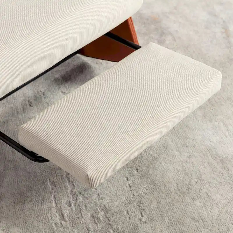 Fauteuil à bascule inclinable moderne, fauteuil à bascule confortable pour chambre de bébé avec repose-pieds, fauteuil de lecture d'appoint, fauteuil de salon rembourré