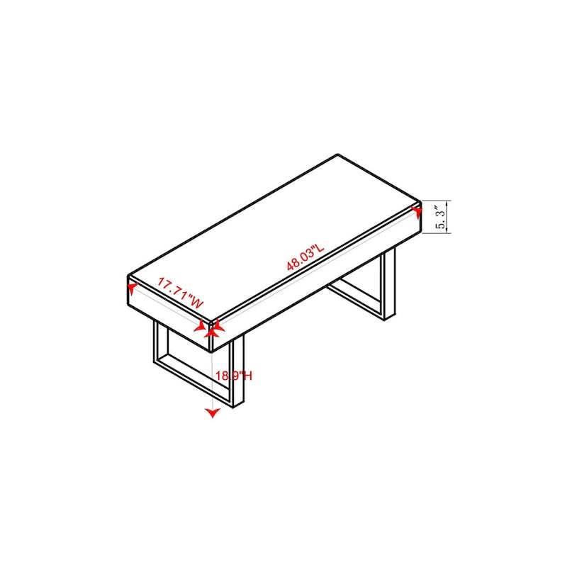 Banc de salle à manger blanc — Banc de salle à manger